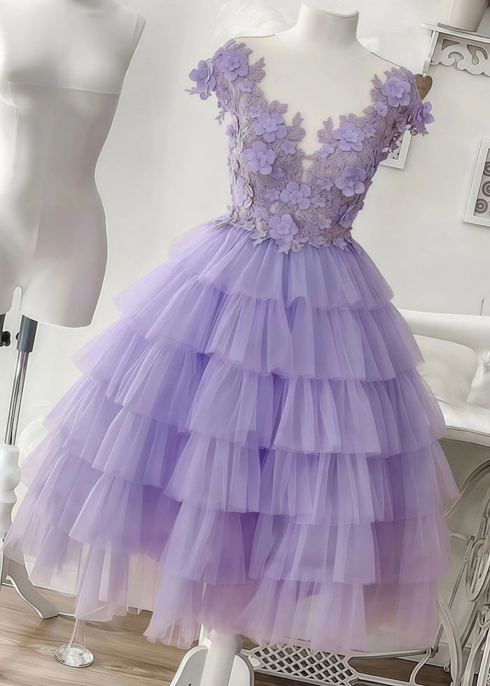 Betrys | Discover Your Dream Lavender Homecoming Dress for 2025 - Lavender - PromDressClub