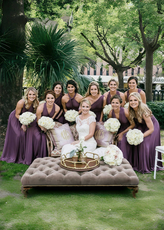 Diana | Cherished Vow Infinity Purple Chiffon Maxi Bridesmaid Dress with Multiway Convertible - Price #price_variant_lowest# - Purple - PromDressClub