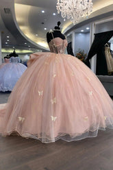 Guinevere | Charming Pink Quinceanera Dresses with Big Bows for Sweet 16 Fun - Pink - PromDressClub