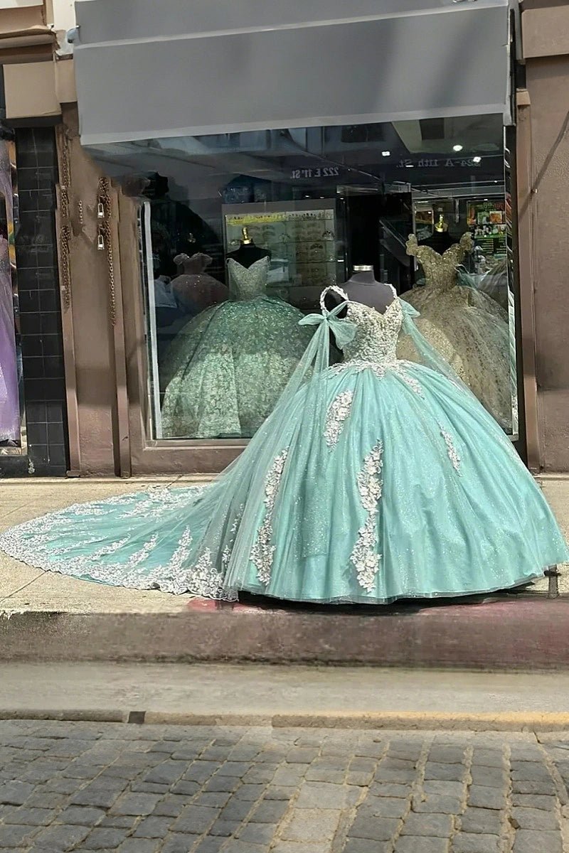 Hazel | Stunning Gorgeous Mint Green Quince Dresses for Unforgettable Celebrations - Mint Green - PromDressClub