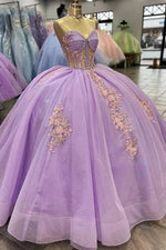 Heather | Gorgeous Light Purple Quince Dresses for Unforgettable Celebrations - Light Purple - PromDressClub