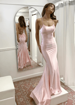 Heloise | Ruffles Mermaid Light Pink Maxi Prom Dress - Light Pink - PromDressClub
