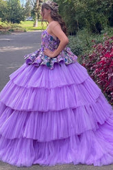 Holly | Beautiful Light Purple Ruffled Quinceanera Dresses for Memorable Celebrations - Light Purple - PromDressClub