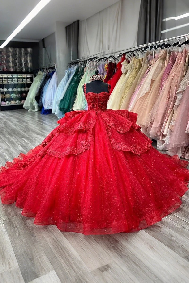 Jemma | Step Into Elegance with Dazzling Red Quince Dresses - Red - PromDressClub