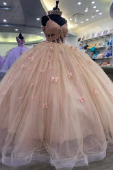 Johanna | Step Into Magic with Enchanting Pink Quince Dresses - Light Pink - PromDressClub