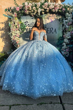Kelsey | Step Into Your Fairy Tale with Light Blue Quince Dresses - Light Blue - PromDressClub