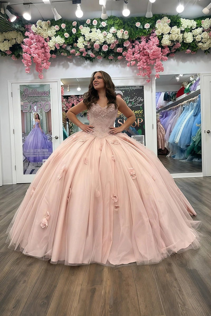 Kimberly | Slay Your Sweet 16 in Stunning Pink Quince Dresses - Light Pink - PromDressClub