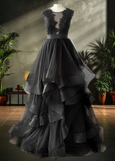 Laura | Timeless Gothic Black Wedding Dresses Bold Elegance for Modern Brides - Black - PromDressClub