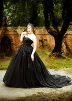 Leanne | Elegant Black Wedding Dresses for Bold Brides - Black - PromDressClub