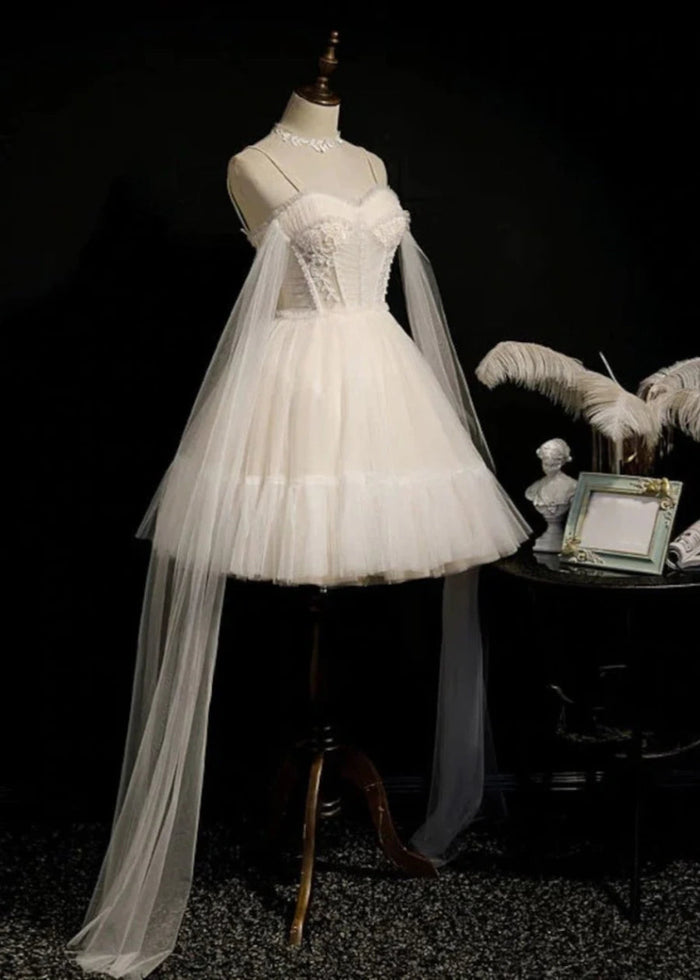 Azurael | Sparkle in Light Purple Homecoming Dress with Bow - White - PromDressClub