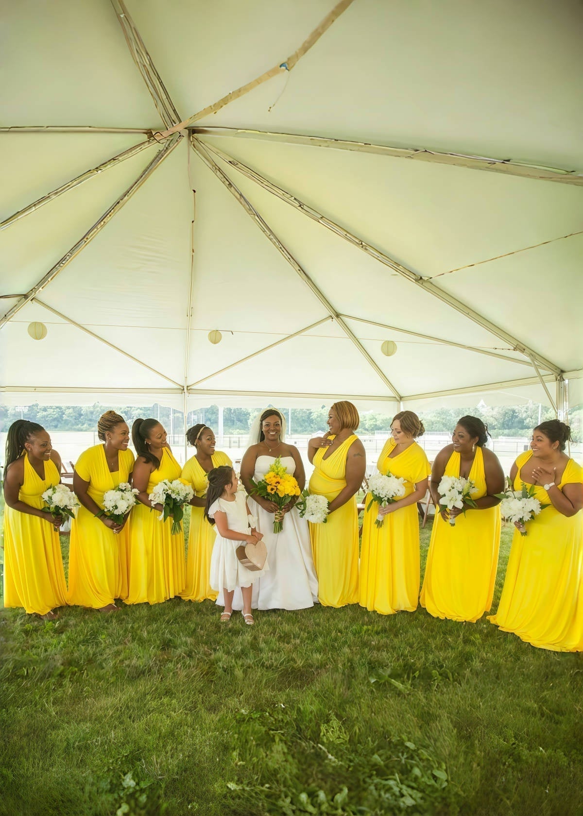 Cheryl| Lavish Looks Convertible Pale Yellow Chiffon Maxi Bridesmaid Dress with Multiway Infinity - Pale Yellow - PROMDRESS Club