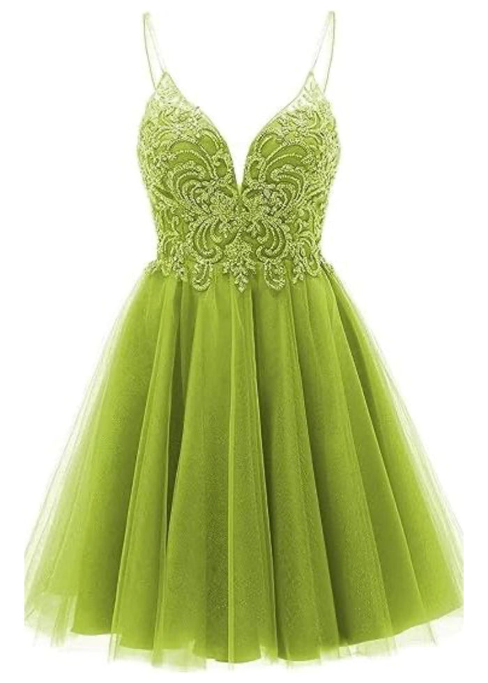 Clarentine | Discover the Perfect Dusty Blue Homecoming Dress for Your Big Night - Olive Green - PromDressClub