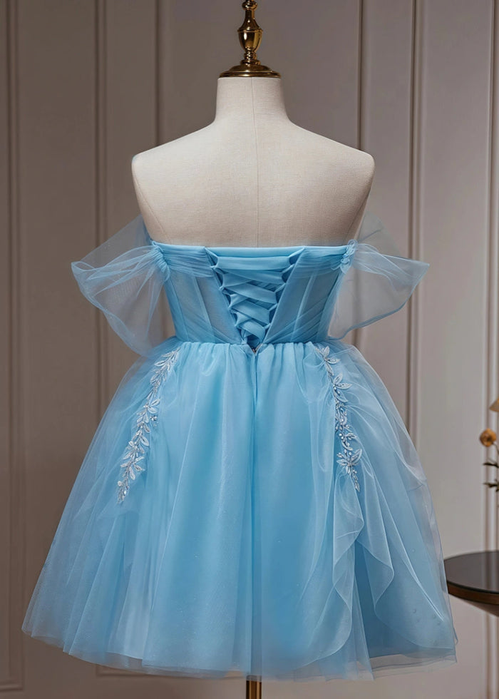 Damaskina | Discover Your Dream Strapless Homecoming Dress for Prom Night - Sky Blue - PromDressClub