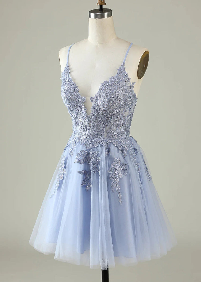 Deledda | Discover Your Dream Rose Gold Homecoming Dress - Sparkle in Style! - Lavender - PromDressClub