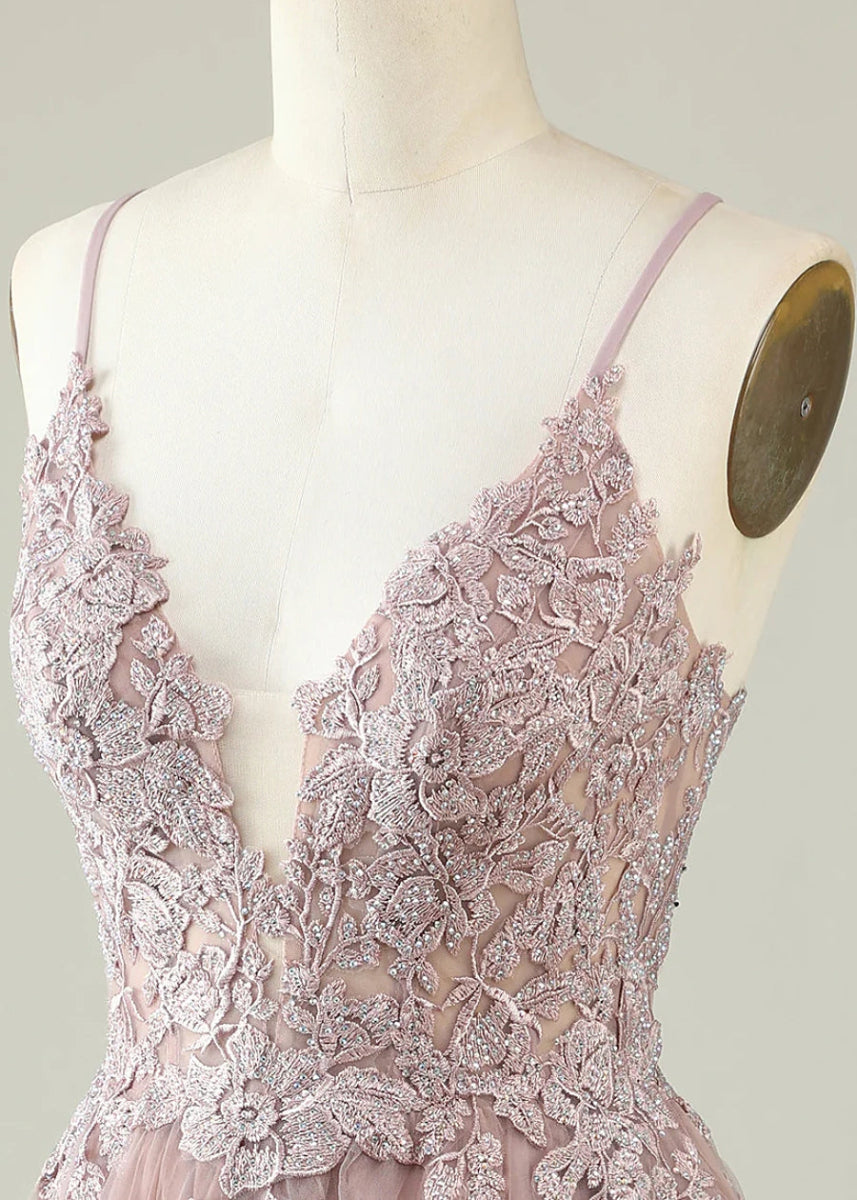 Deledda | Discover Your Dream Rose Gold Homecoming Dress - Sparkle in Style! - Rose Gold - PromDressClub