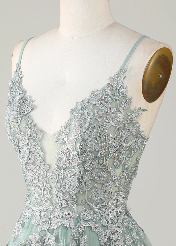 Deledda | Discover Your Dream Rose Gold Homecoming Dress - Sparkle in Style! - Sage - PromDressClub