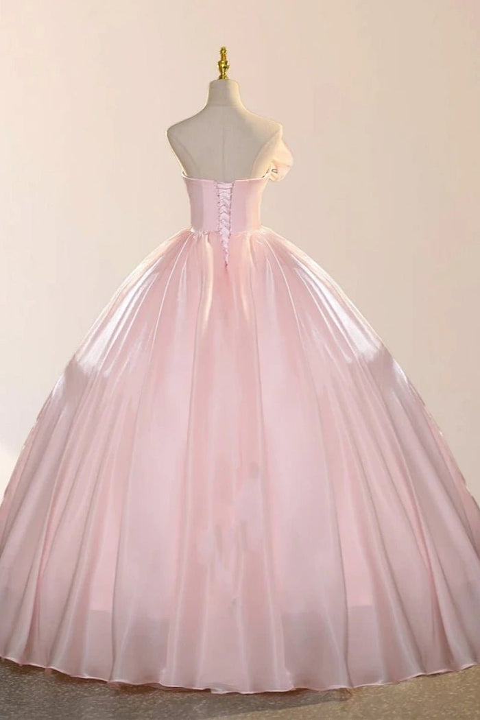 Delilah | Pink Strapless Quinceanera Dresses - Elegant and Dreamy Gowns for Special Occasions - Pink - PromDressClub