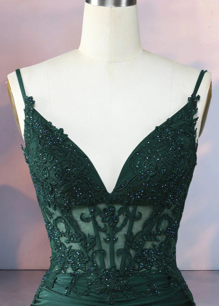 Diamanda | Slay Night in a Showstopping Emerald Green Homecoming Dress - Emerald Green - PromDressClub