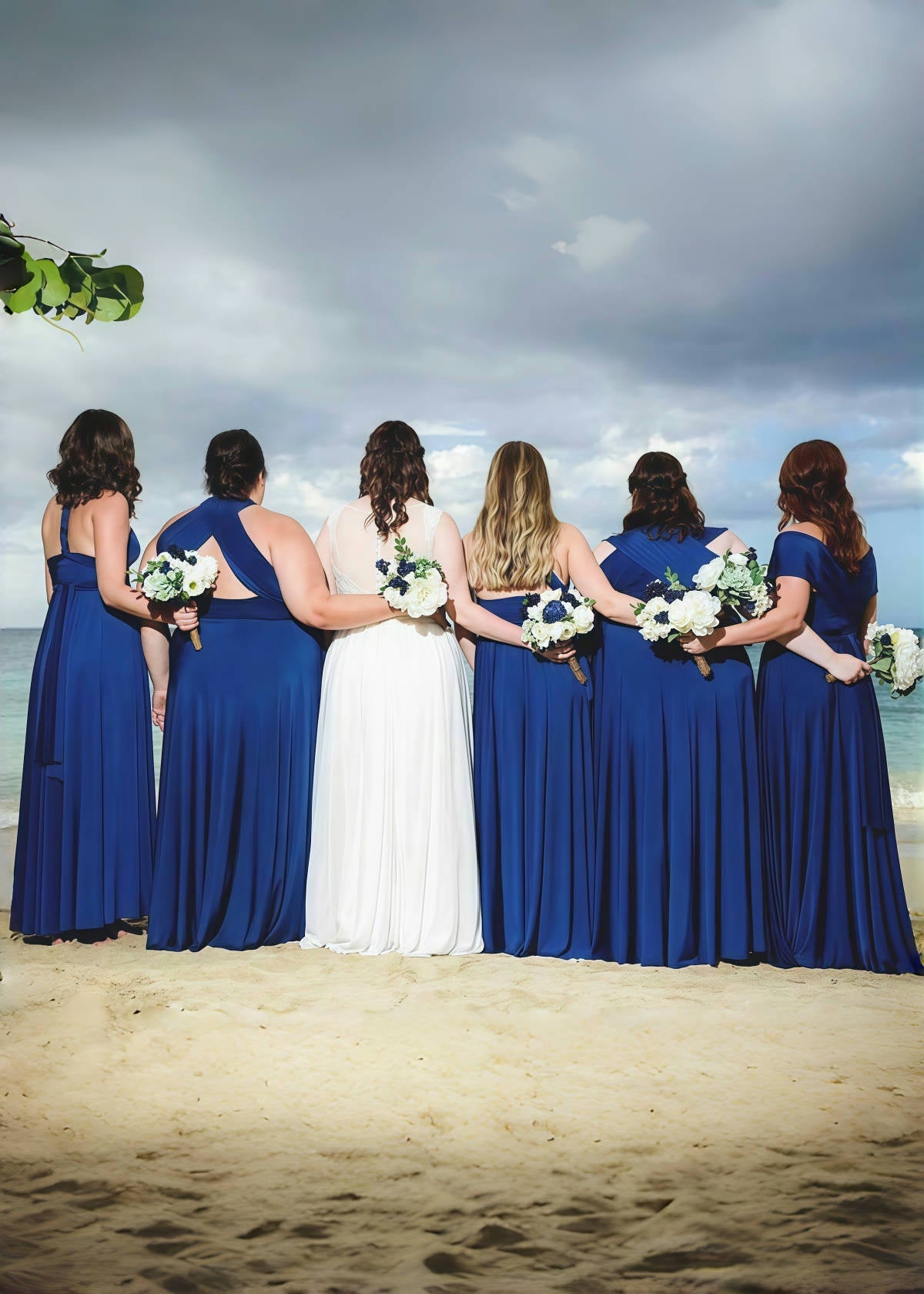 Dinah | Purely Elegant Infinity Royal Blue Chiffon Maxi Bridesmaid Dress with Multiway Convertible - Navy Blue - PROMDRESS Club