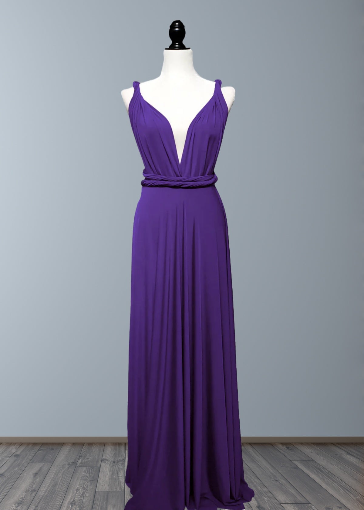 Dominic | Truly a Beauty Infinity Purple Chiffon Maxi Bridesmaid Dress with Multiway Convertible - Price #price_variant_lowest# - Purple - PromDressClub