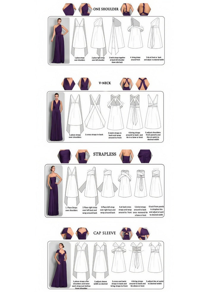 Doreen | Romance Dreamer Convertibl Dusty Blue Chiffon Maxi Bridesmaid Dress with Multiway Infinity - Price #price_variant_lowest# - Dusty Blue - PromDressClub