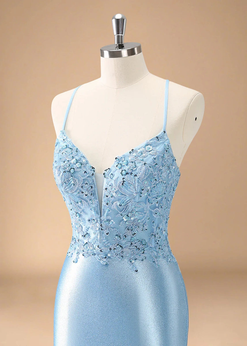 Drusilla | Light Blue Homecoming Dress That Stays Flawless All Night - Light Blue - PromDressClub