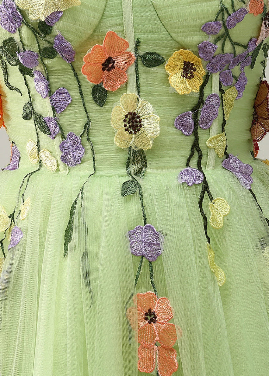 Druzelle | Find Your Dream Corset Homecoming Dress: Floral Styles Available Now - Sage Floral - PromDressClub