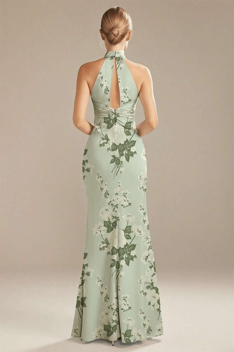 Elegant Blue Floral Bridesmaid Dresses for Any Wedding Scene—Timeless Style & Comfort - Sage Floral - PromDressClub