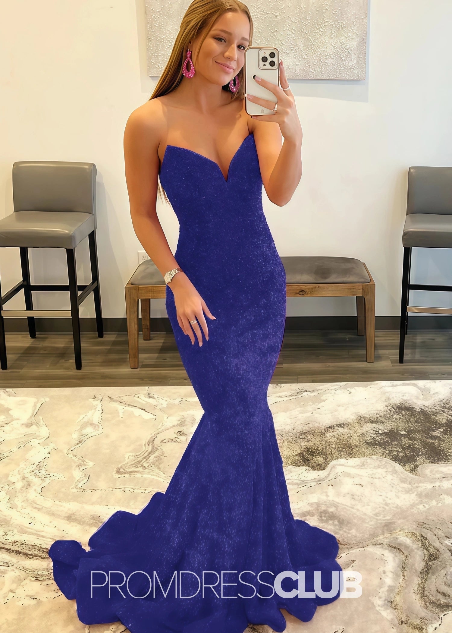 Gemma |Long Black Prom Dresses Near Me With Mermaid Sweetheart Sequins - Orchid - US0 - PromDressClub