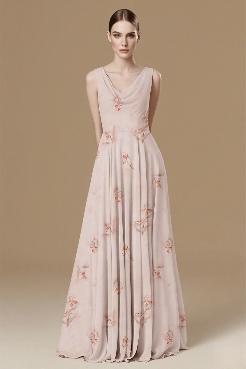light pink floral bridesmaid dresses Glamlora Meet Lola Baby Pink Net Floral Designed