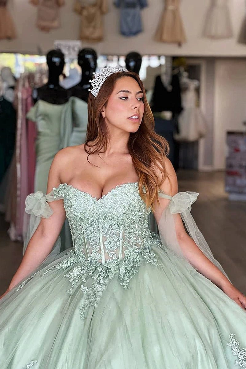 Heather | Gorgeous Light Green Quinceanera Dresses for Unforgettable Celebrations - Light Green - PromDressClub