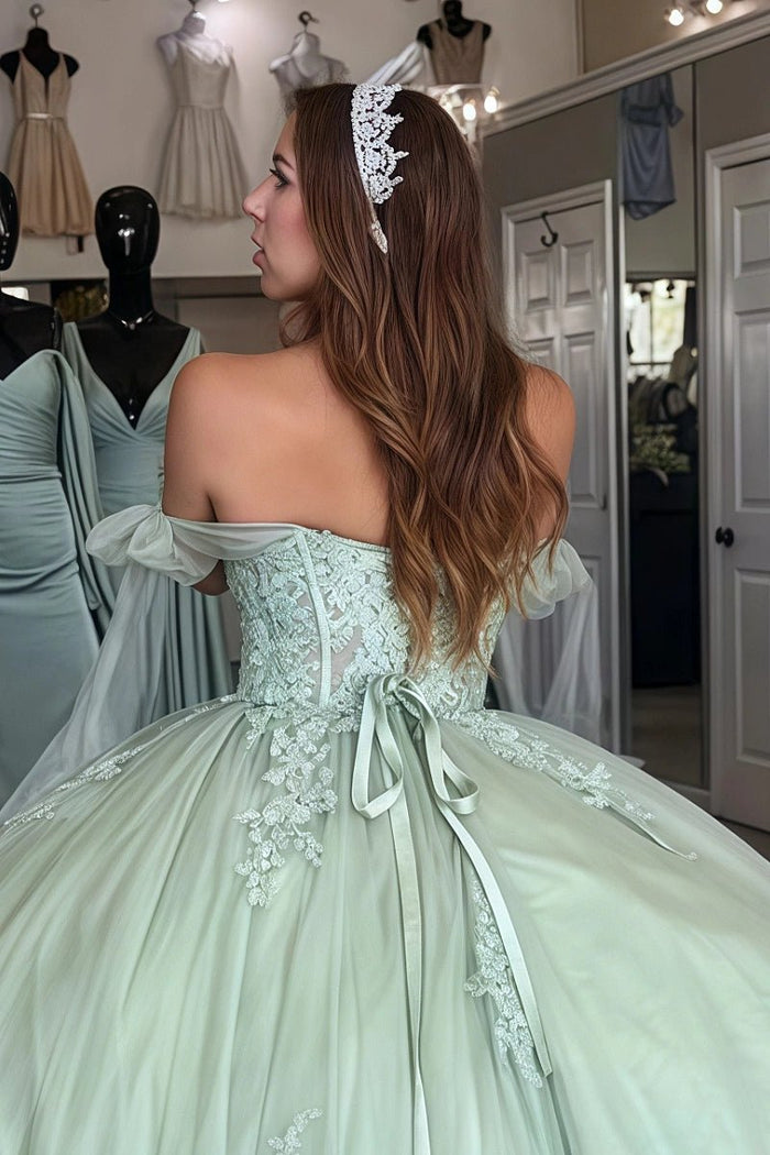 Heather | Gorgeous Light Green Quinceanera Dresses for Unforgettable Celebrations - Light Green - PromDressClub