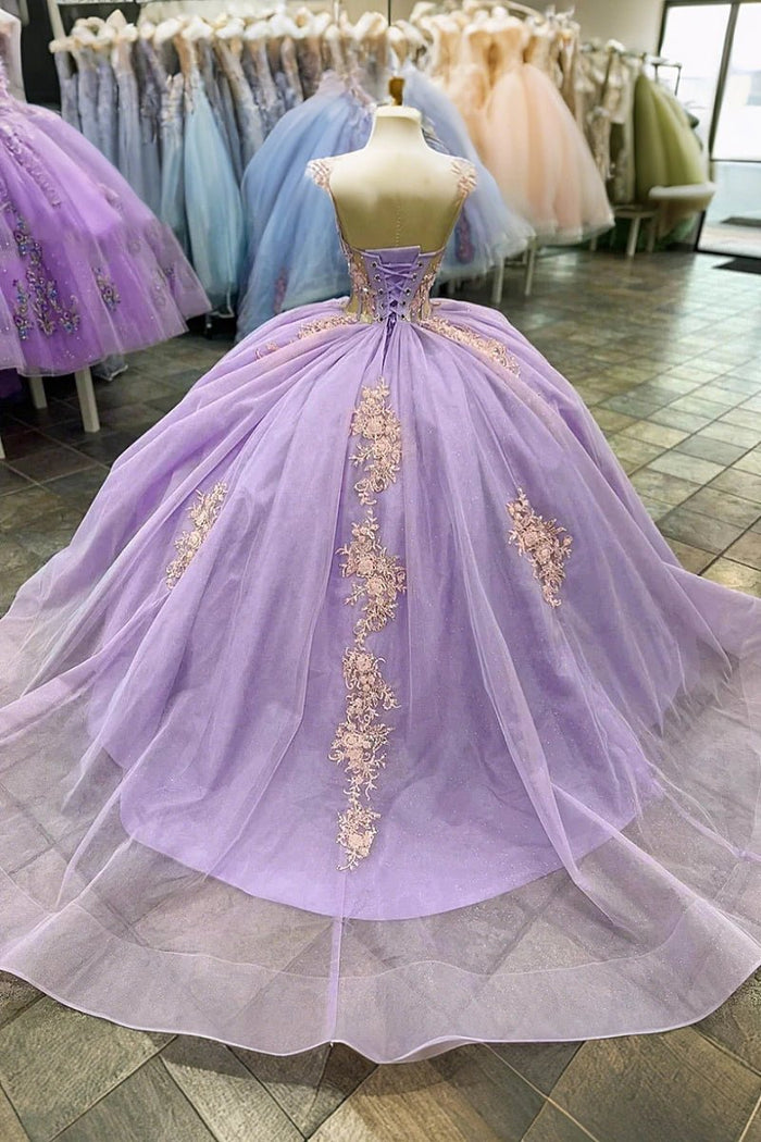 Heather | Gorgeous Light Purple Quince Dresses for Unforgettable Celebrations - Light Purple - PromDressClub