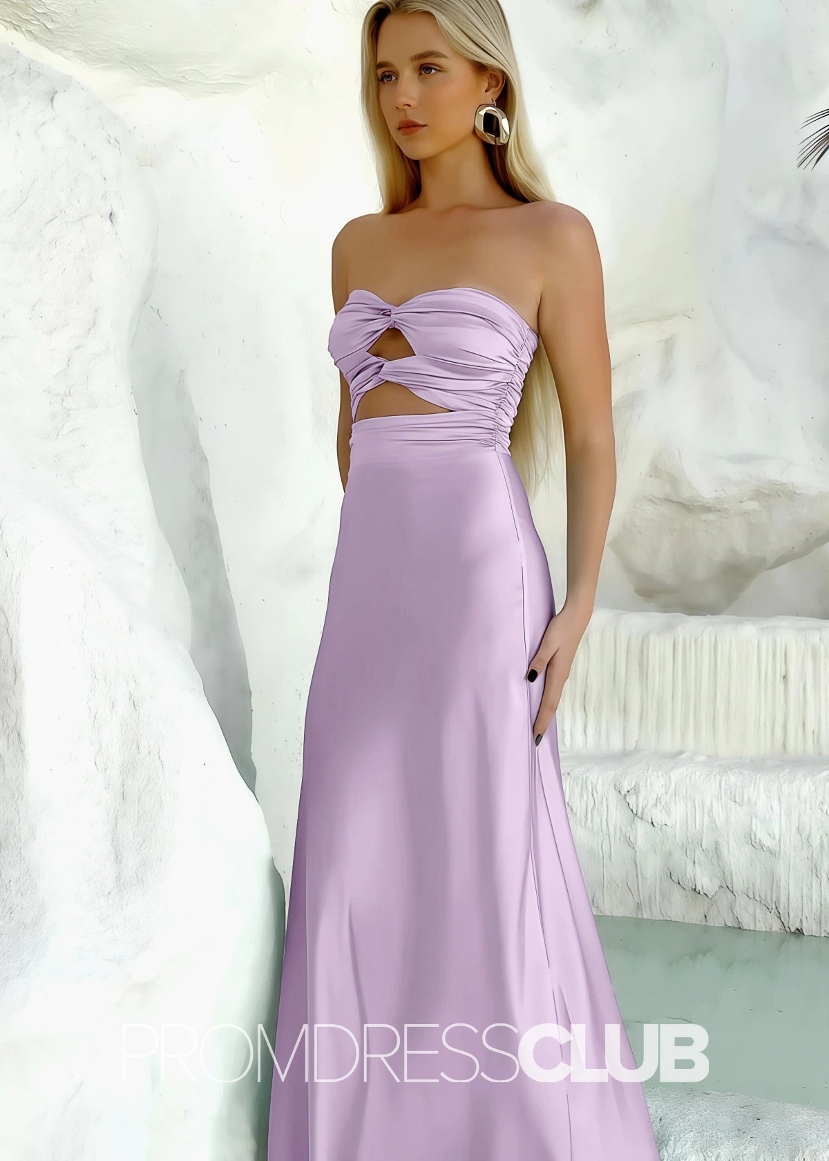 Hedda | Aqua Blue Sleeveless Floor - Length Long Prom Dresses - Lavender - PROMDRESS Club