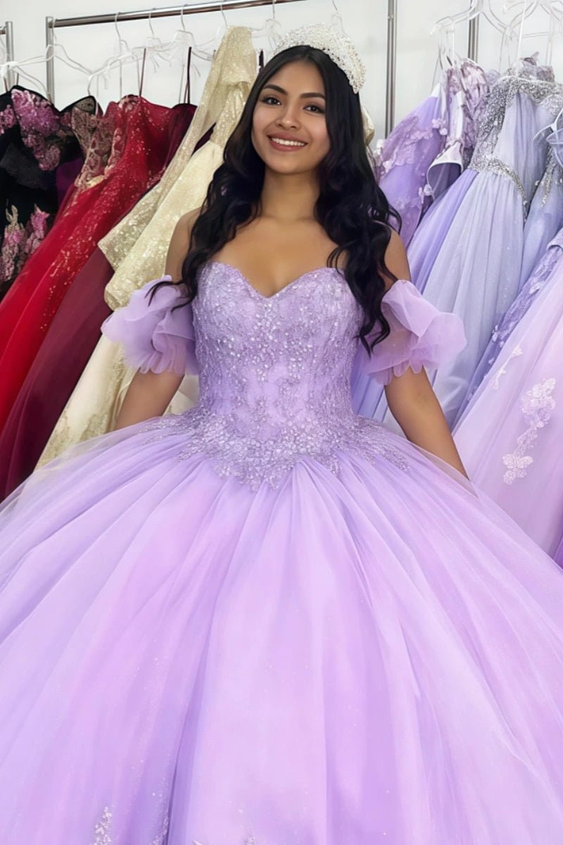 Heidi | Gorgeous Light Purple Quinceanera Dress Elegant Purple Sweet 16 Dresses - Light Purple - PromDressClub