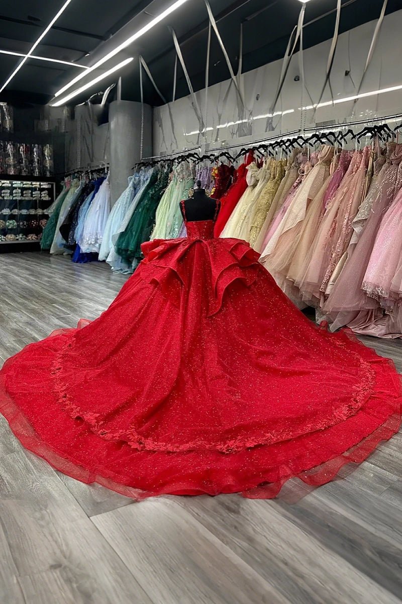 Jemma | Step Into Elegance with Dazzling Red Quince Dresses - Red - PromDressClub