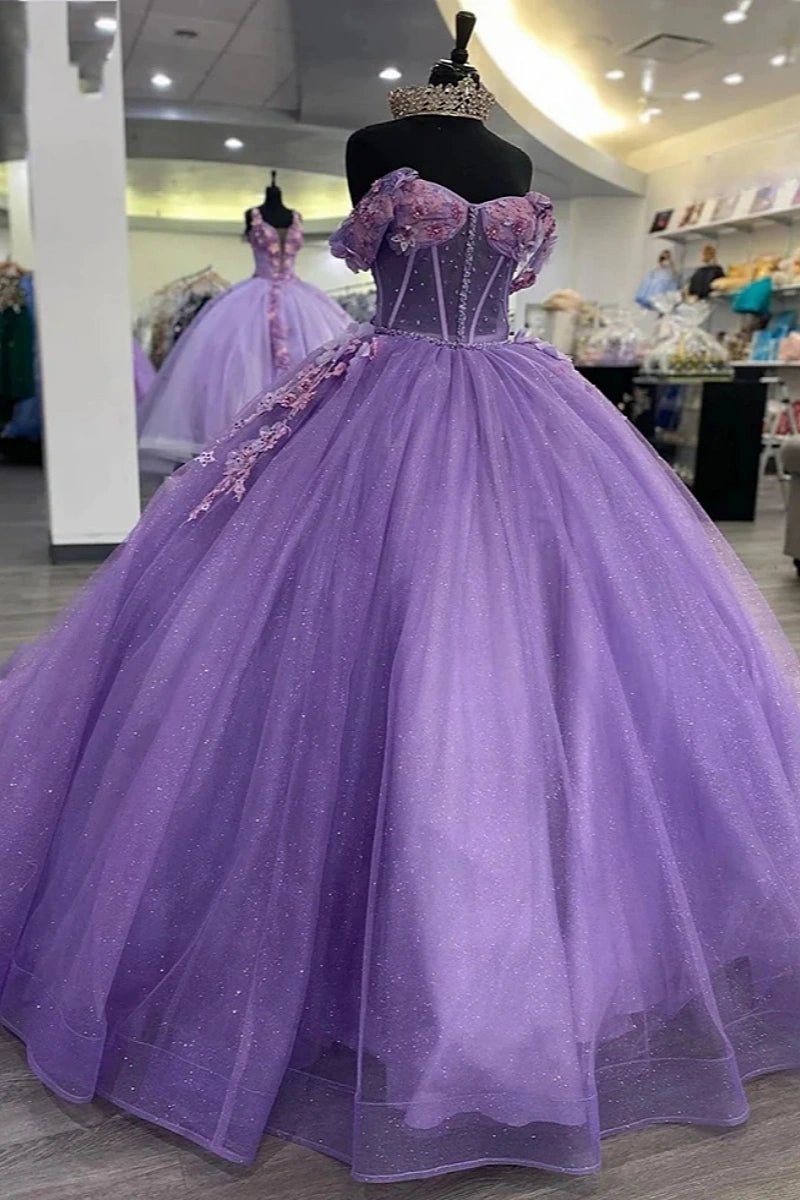 Josephine | Step Into Magic with Enchanting Purple Quince Dresses - Light Purple - PromDressClub