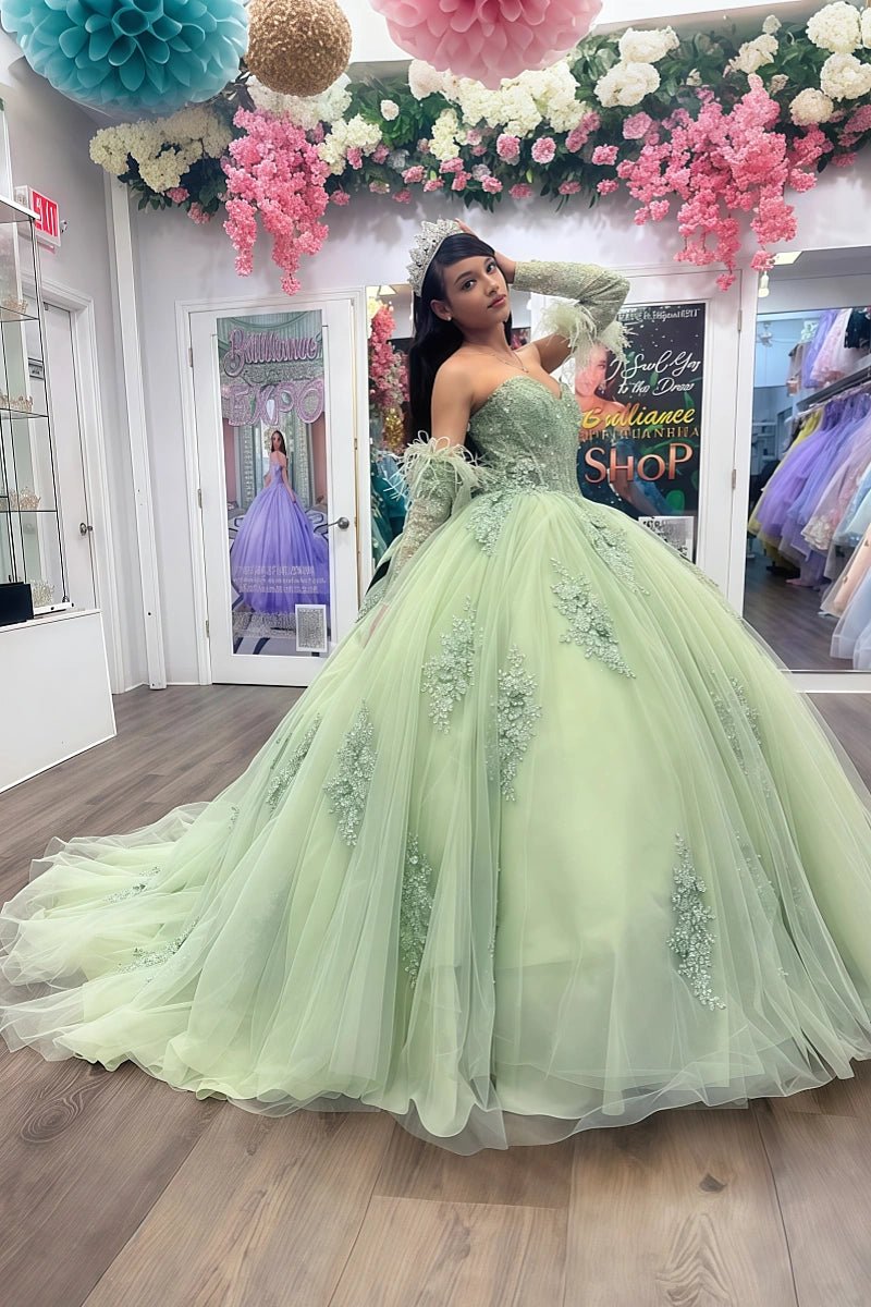 Kristin | Shine Bright in Stunning Sage Green Quince Dresses - Sage - PromDressClub