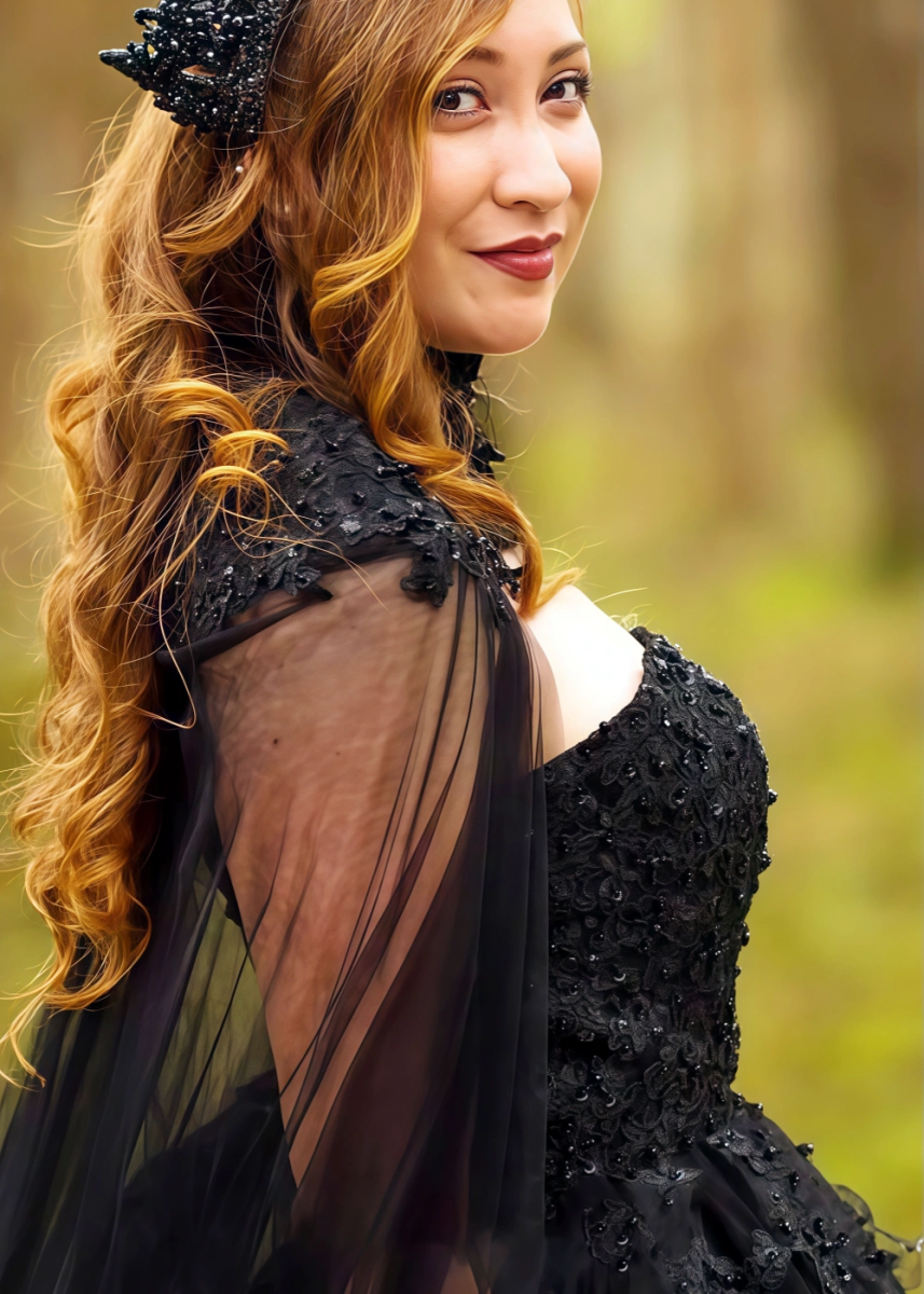 Leanne | Elegant Black Wedding Dresses for Bold Brides - Black - PromDressClub