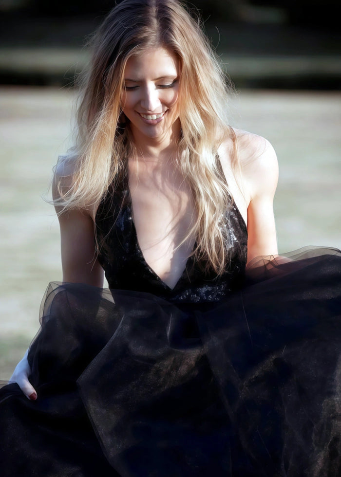 Leila | Bold Black Wedding Dresses for Modern Brides with Timeless Style - Black - PromDressClub