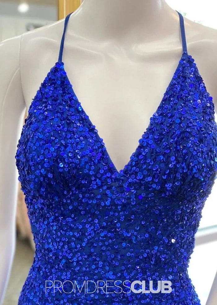 Leona | Mermaid Sparkly Royal Blue Sequin Maxi Prom Dress - Price #price_variant_lowest# - Royal Blue - PromDressClub