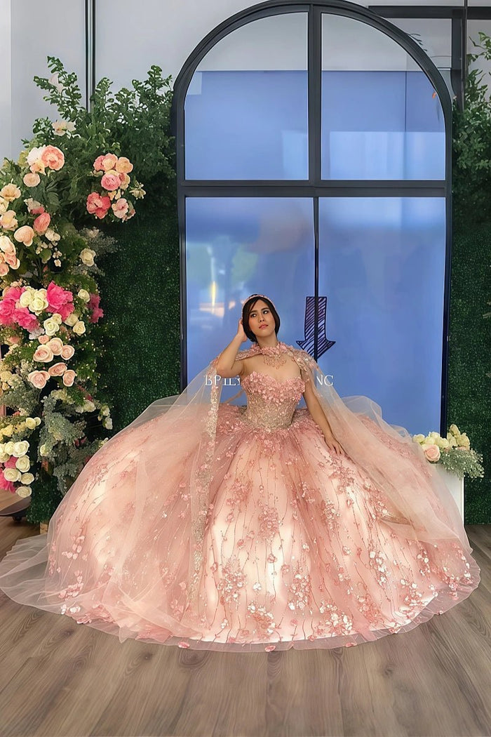 Lillian | Step Into Your Fairy Tale with Enchanting Pink Quince Dresses - Light Pink - PromDressClub