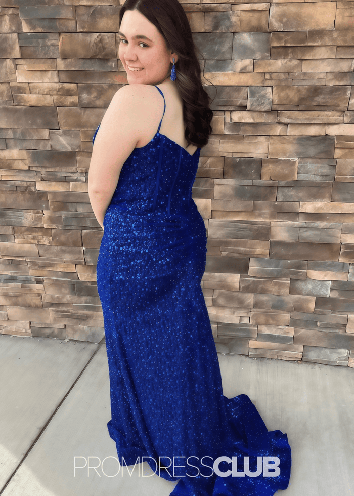 Linda | Sparkly Mermaid Royal Blue Sequin Long Prom Dress - Price #price_variant_lowest# - Royal Blue - PromDressClub