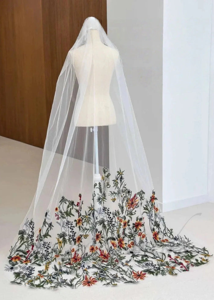 Liz | Discover the Dream Floral Wedding Dress for Your Big Day - Ivory Floral - PromDressClub