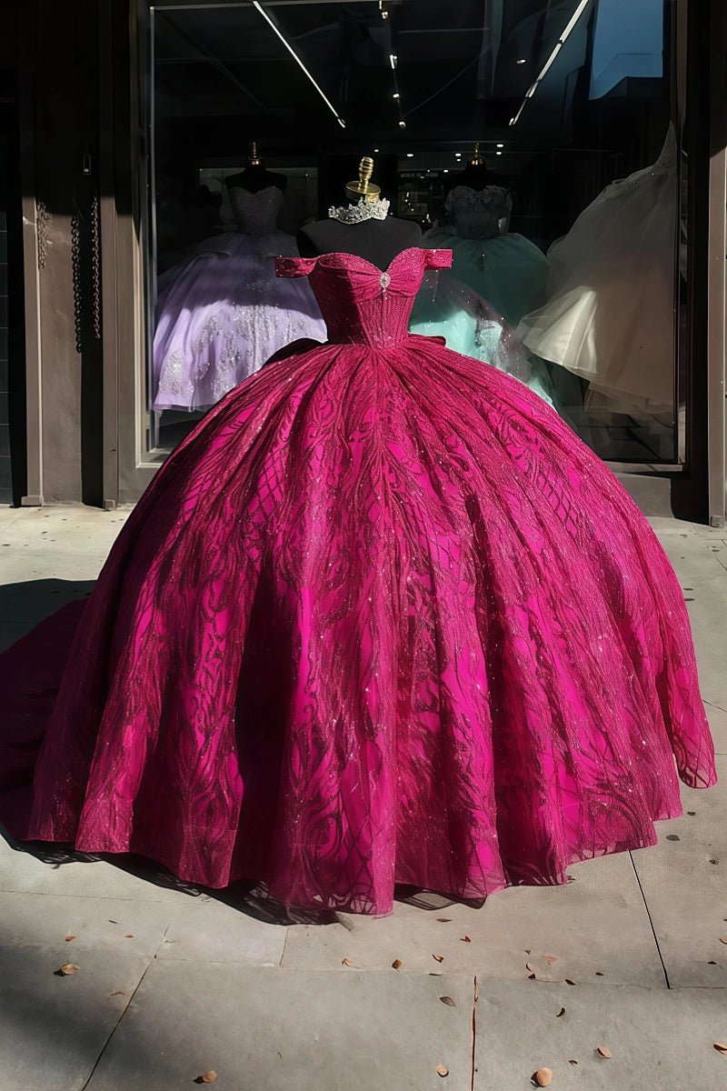 Louisa | Purple Quinceañera Dresses: Find Your Dream 15th Birthday Gown - Fuchsia - PromDressClub