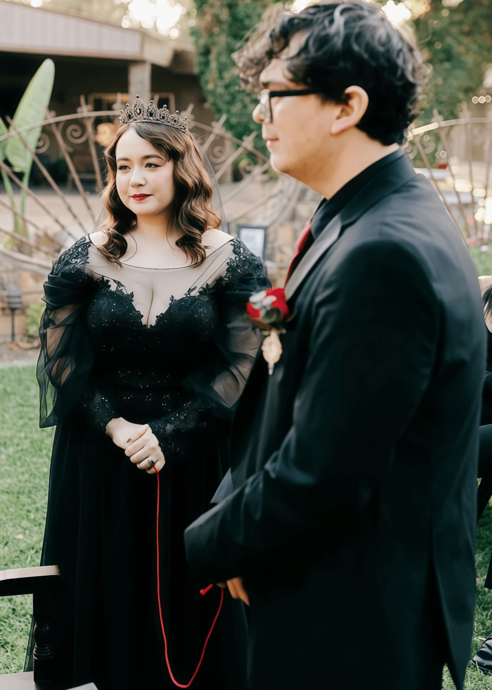 Mabel | Princess Plus Size Long Sleeve Corset Black Dress for Wedding - Black - PromDressClub