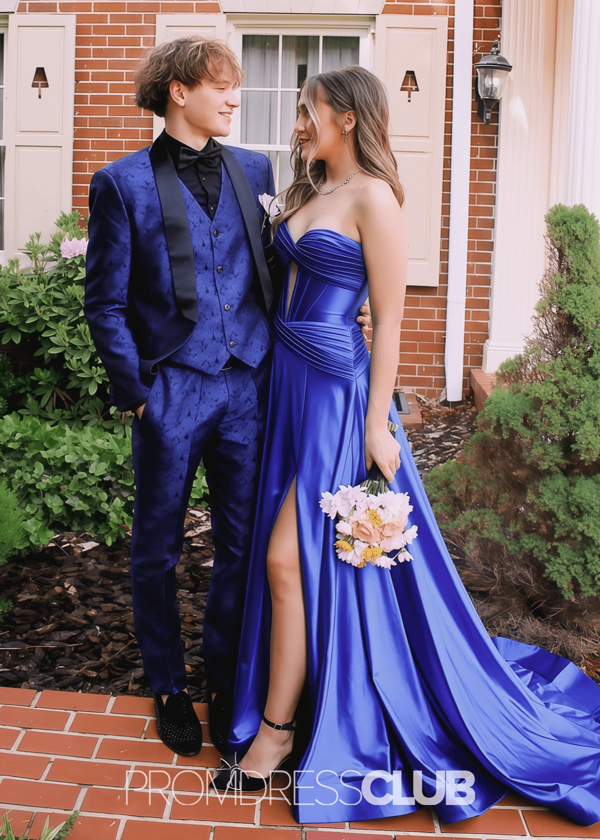 Marian | A Line Dark Red Long Prom Dress Near Me - Royal Blue - PROMDRESS Club