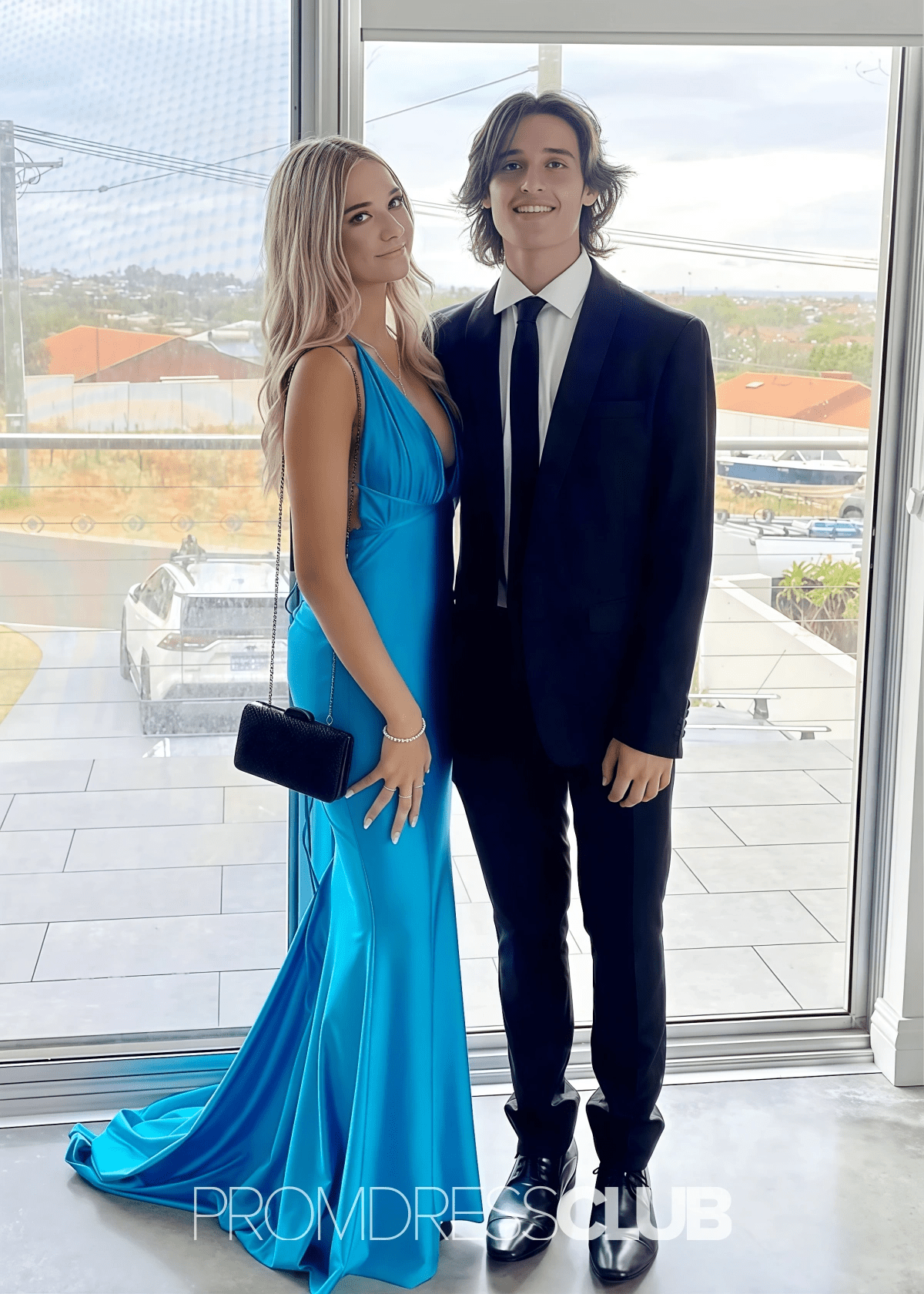 Maxine | Mermaid Royal Blue Maxi Prom Dress Stores Near Me - Aqua - PROMDRESS Club