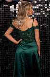 Stacey |Mermaid Emerald Green Lace Formal Dresses for Women - Dark Green - US0 - PromDressClub