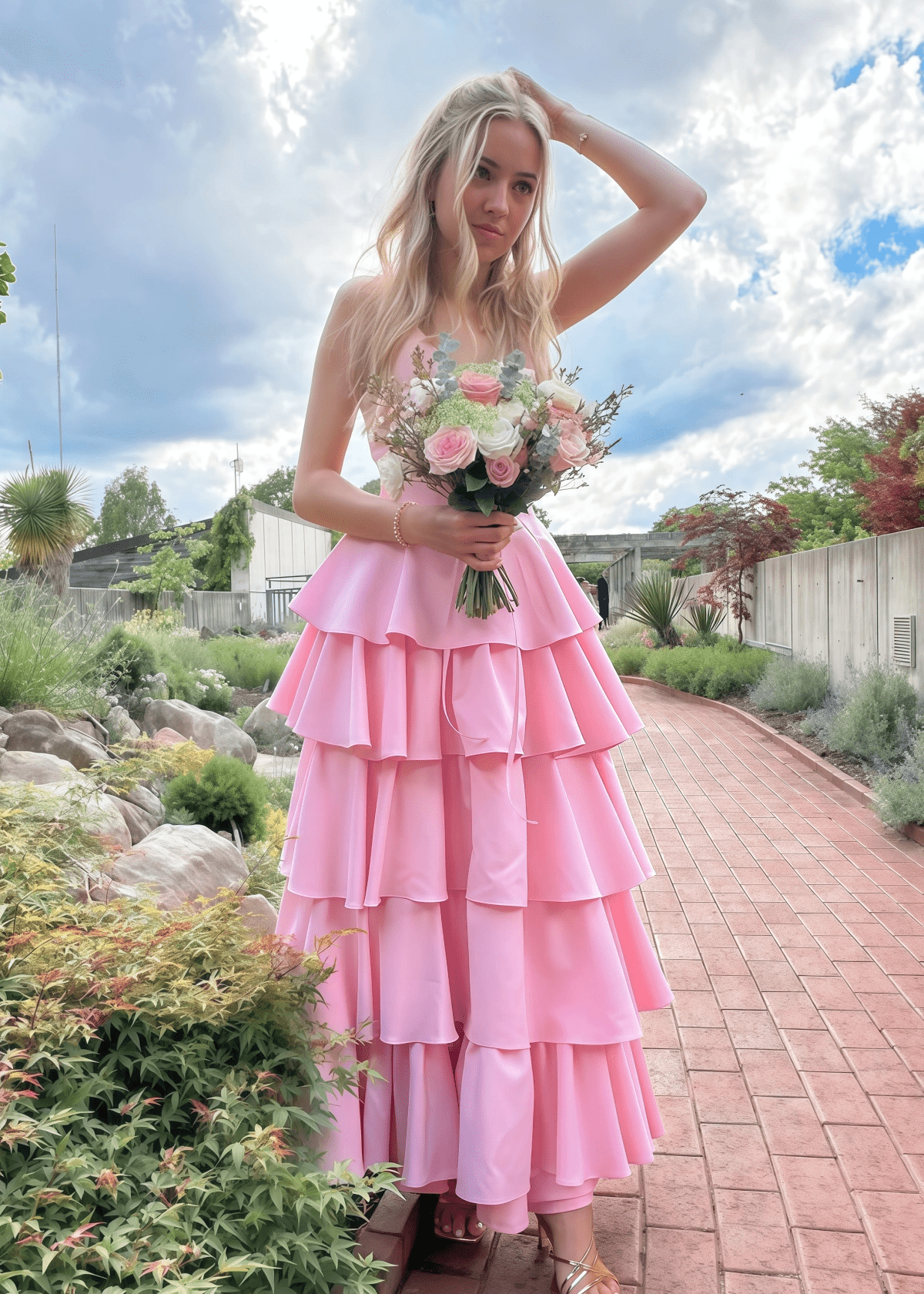 Moira | A Line Light Pink Satin Midi Prom Dress Stores Near Me - Light Pink - PROMDRESS Club